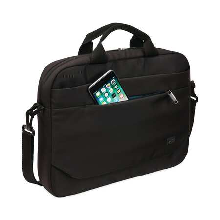 Case Logic Advantage Laptop Attache, For 15.6in Laptops, 16.1 x 2.8 x 13.8, Black 3203988